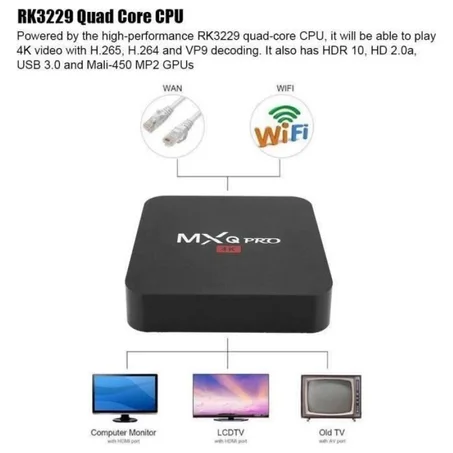 جهاز MXQ Pro أندرويد لبث المحتوى بجودة 4K – حوّل تلفزيونك العادي إلى سمارت تي في