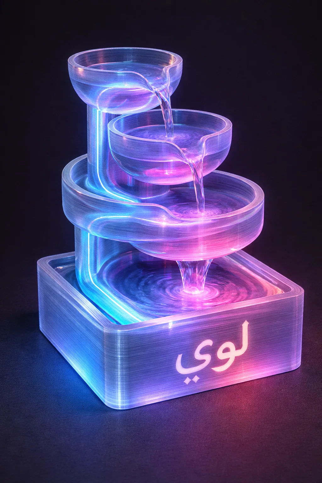 نافوره مكتبيه شفافه