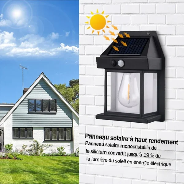 Lampe Murale Solaire avec Détecteur de Mouvement