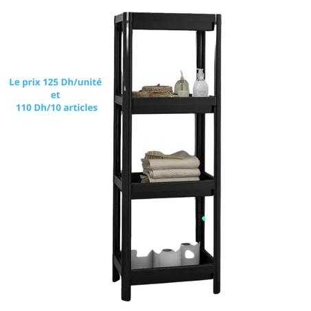 Étagère de salle de bain & Cuisine 4 niveaux رف الحمام والمطبخ متعدد الوظائف