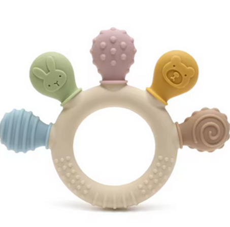 سيليكون الطفل عضاضة الأسنان للقلق ألعاب 0 12 شهرا