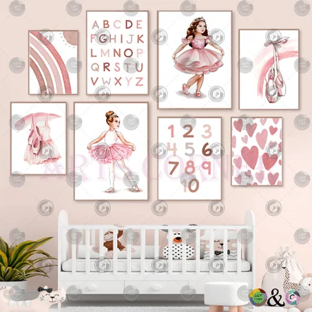 mignon dessin animé chambre et décoration murale pour les filles