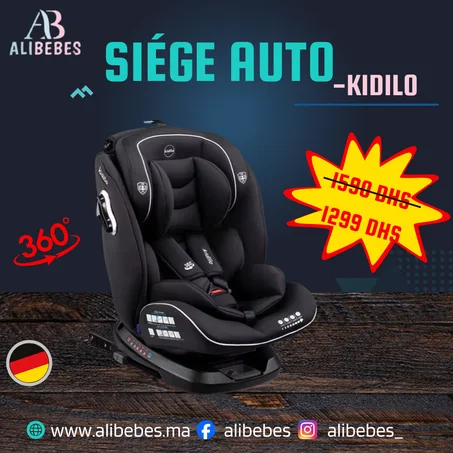 Siege auto isofix kidilo kbh311 rotatif évolutif