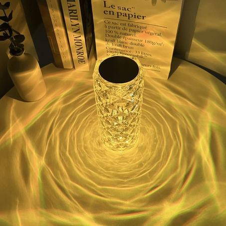 lampe de table en cristal sans fil Tactile Rgb pour chambre