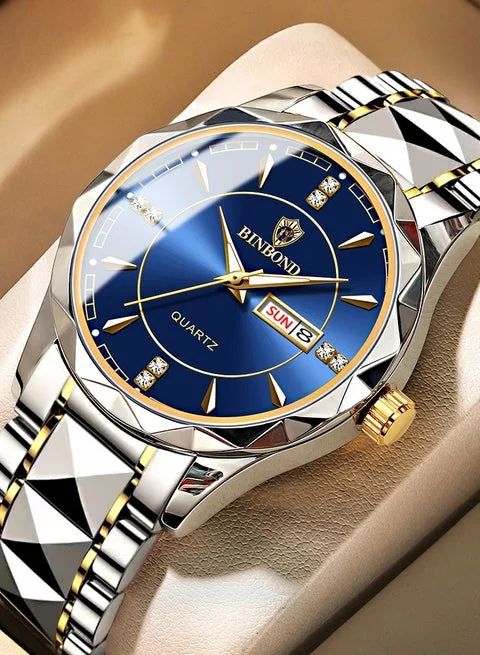 POEDAGAR-Montre de Luxe pour Homme, Élégante, Étanche, à Quartz, en Acier Inoxydable, pour dehors AI0001