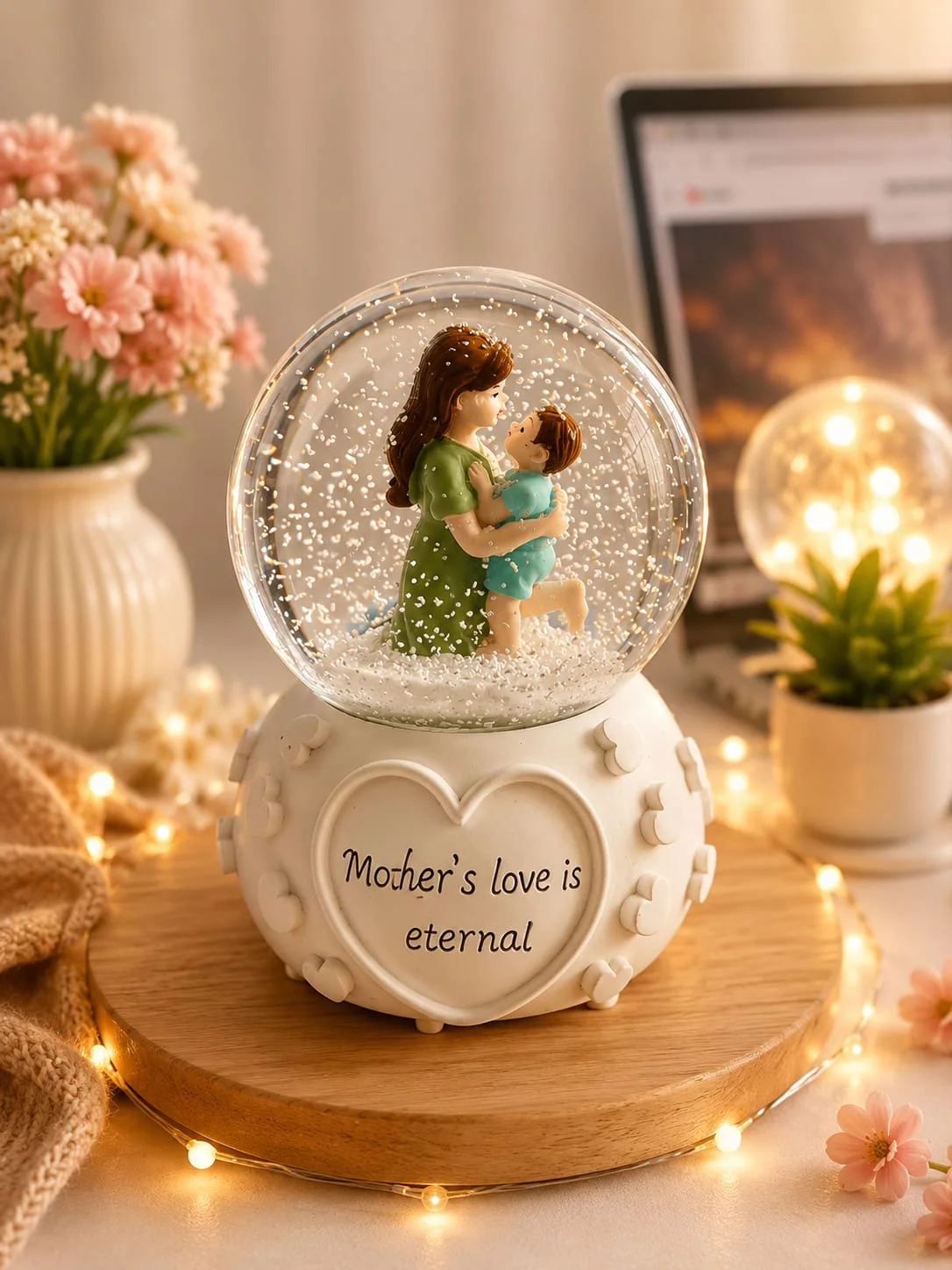 Couple Crystal Ball Wedding Snow Ball Music Box Valentine