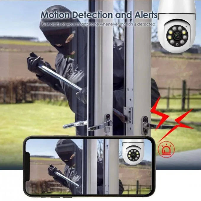 V380 Q16S 360° Rotate Light Bulb Shape Auto Tracking CCTV 1080P HD Wireless Wifi IP Camera COD