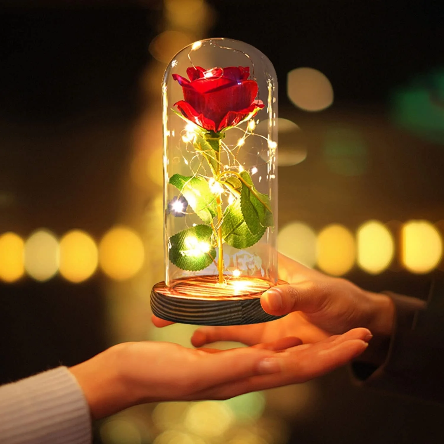 Red Enchanted Rose Dome