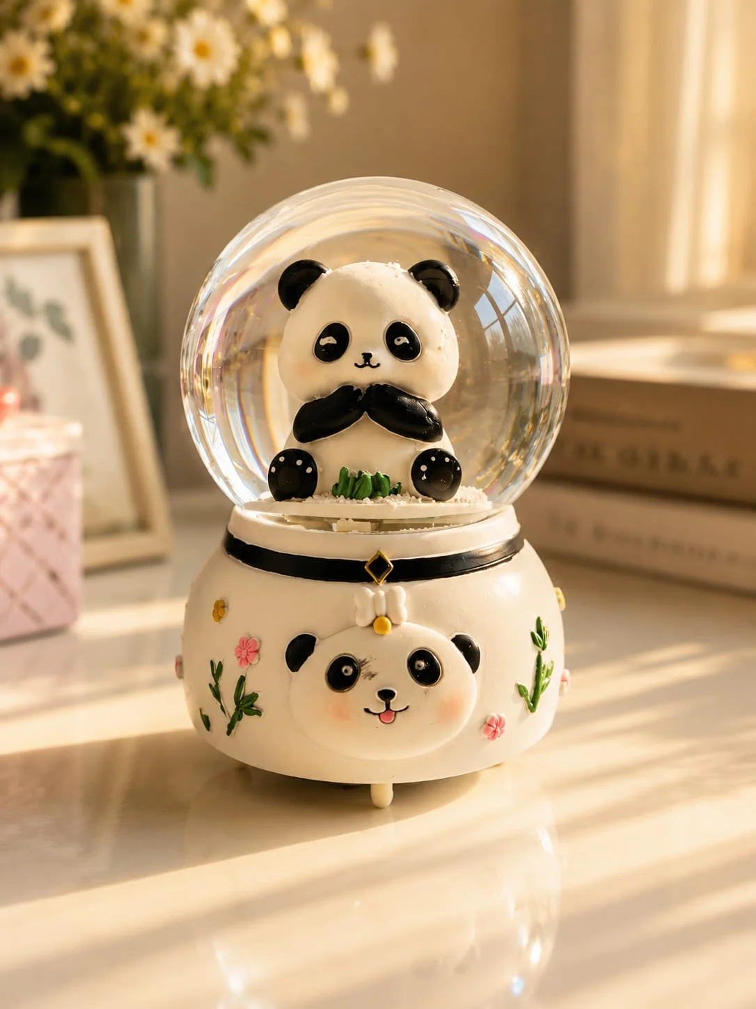 Couple Crystal Ball Wedding Snow Ball Music Box Valentine
