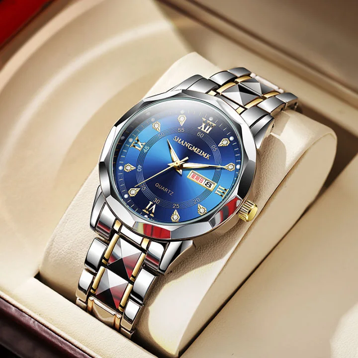 POEDAGAR-Montre de Luxe pour Homme, Élégante, Étanche, à Quartz, en Acier Inoxydable, pour dehors AI0001