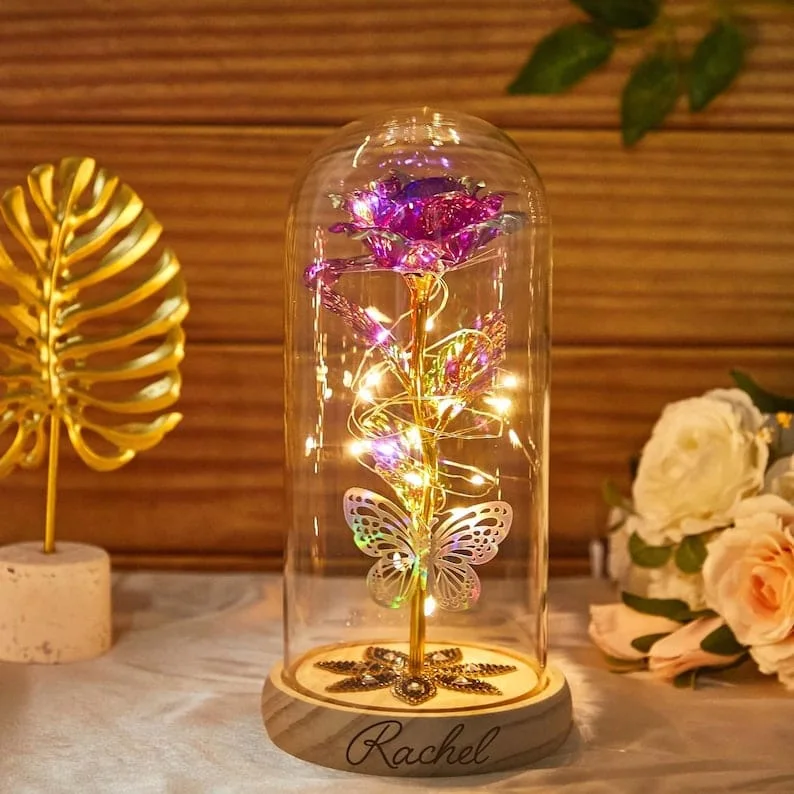Red Enchanted Rose Dome