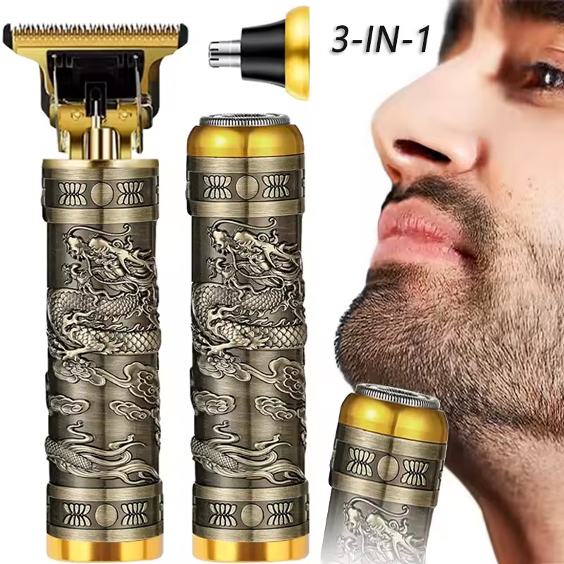 Vintage T9 6Combs Hair Cutting Machine Men Electric Shaver Rechargeable Hair Trimmer For Men Beard Clipper Barber Hair Cut