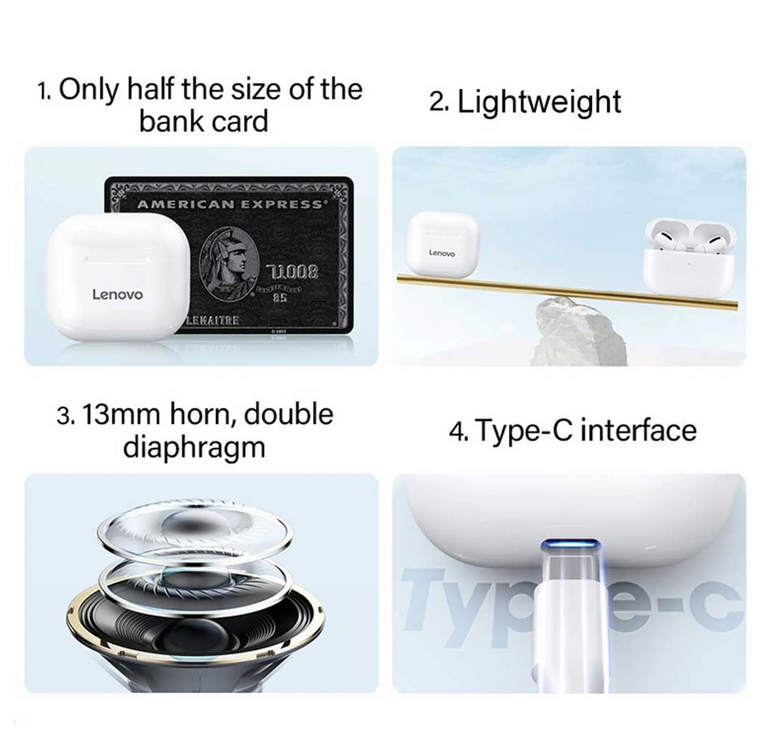 Lenovo LP40 Pro TWS Earphones Wireless Bluetooth 5.1