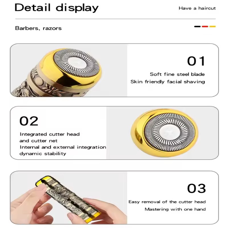 Vintage T9 6Combs Hair Cutting Machine Men Electric Shaver Rechargeable Hair Trimmer For Men Beard Clipper Barber Hair Cut