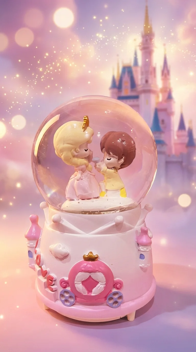 Couple Crystal Ball Wedding Snow Ball Music Box Valentine