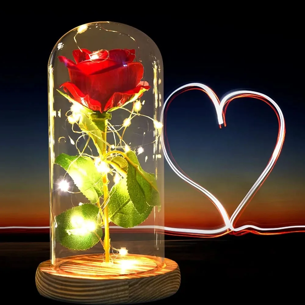 Red Enchanted Rose Dome