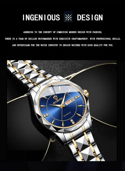 POEDAGAR-Montre de Luxe pour Homme, Élégante, Étanche, à Quartz, en Acier Inoxydable, pour dehors AI0001