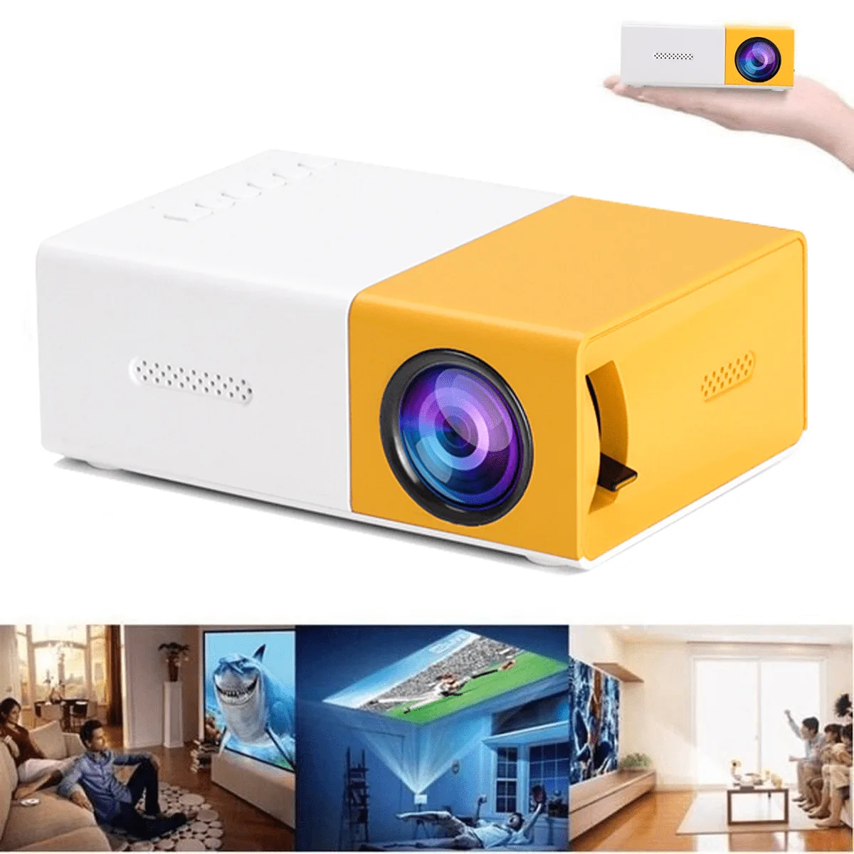 Mini video projecteur Led Pixels - Compatible Hdmi - 1080p