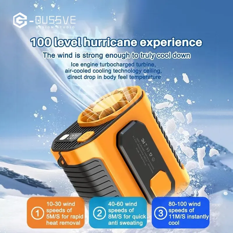 G-OUSSVE｜Ventilateur de taille portable, ventilateur à pince personnel, ventilateur à piles, ventilateur à pince pour lit, portable rechargeable, essentiels ménagers, gilet rafraîchissant pou