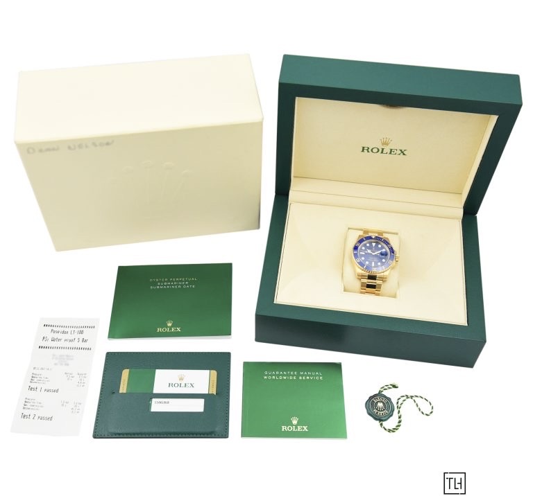 Rolex Submariner Date 18ct Yellow Gold 40mm Blue Dial Ref: 116618LB – Full Set –