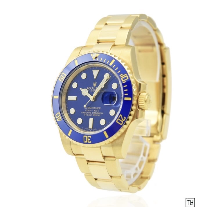 Rolex Submariner Date 18ct Yellow Gold 40mm Blue Dial Ref: 116618LB – Full Set –