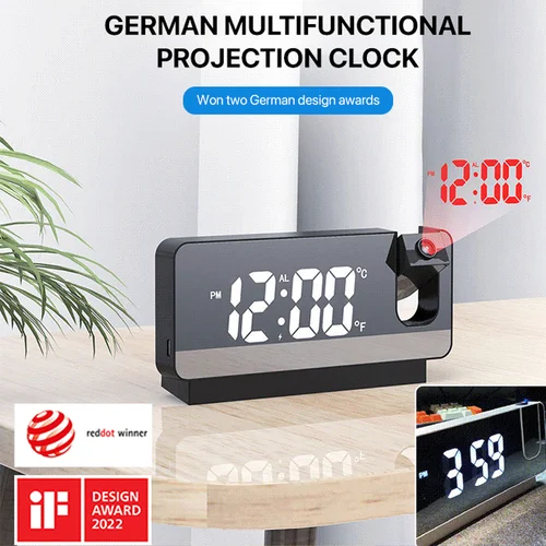 NOVADOR™ - HORLOGE MULTIFONCTIONNELLE AVEC PROJECTEUR NUMÉRIQUE LEd