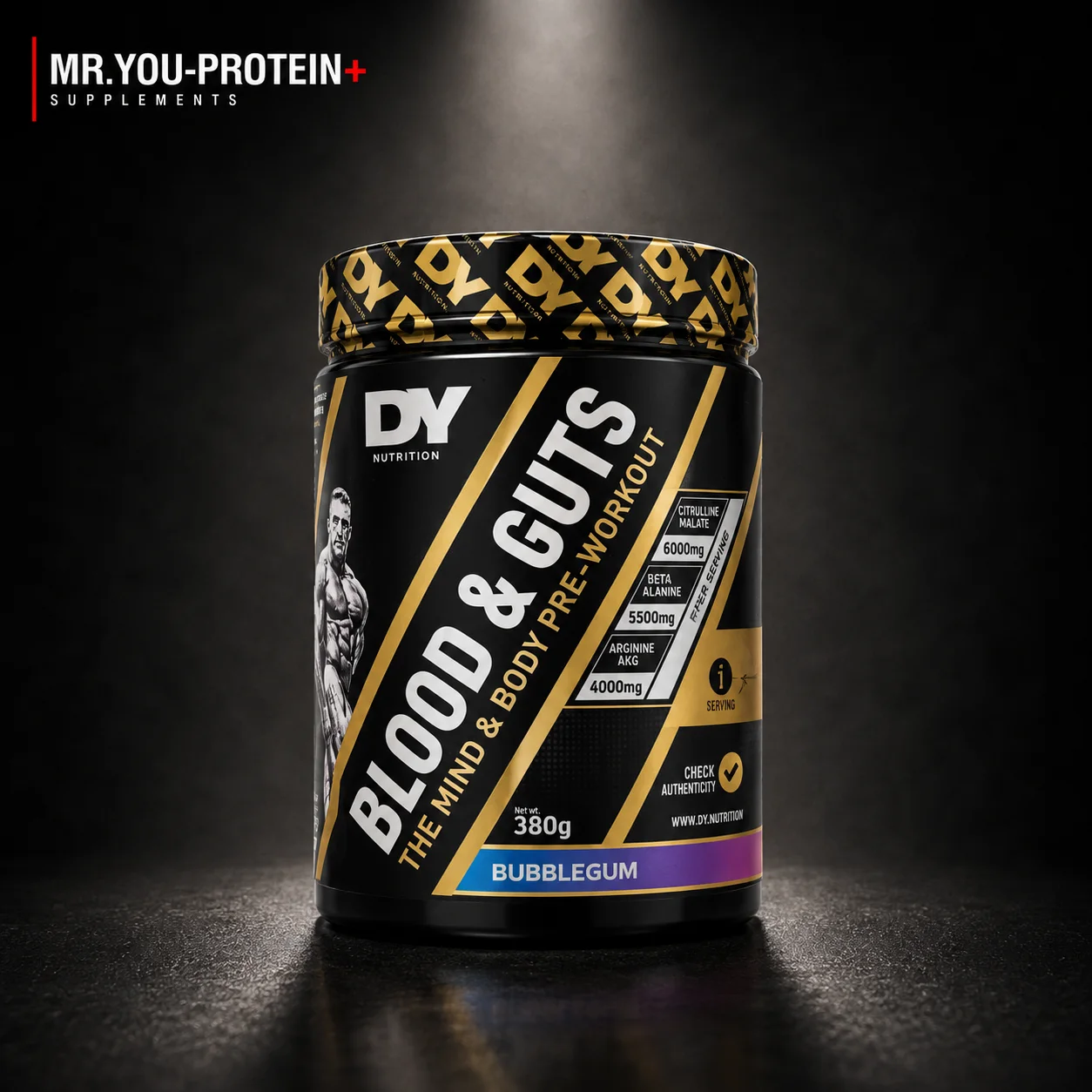 DY Nutrition Blood & Guts Pre-Workout 380g Bubblegum
