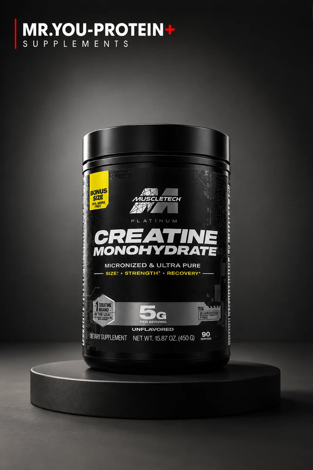MuscleTech Platinum Creatine Monohydrate – 450 g