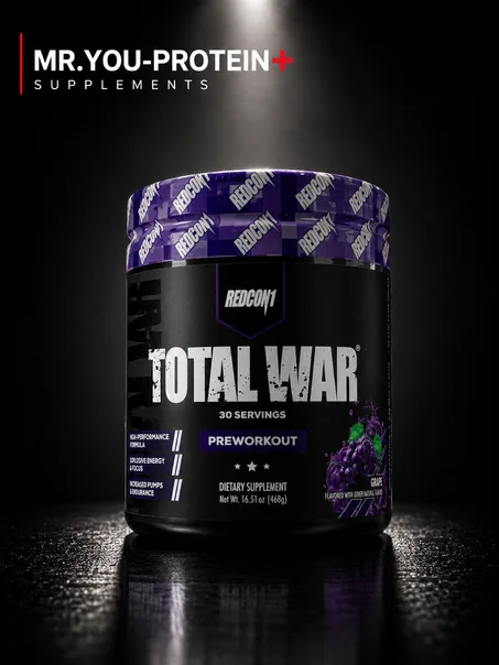REDCON1 Total War Pre-Workout – Grape – 30 Servings