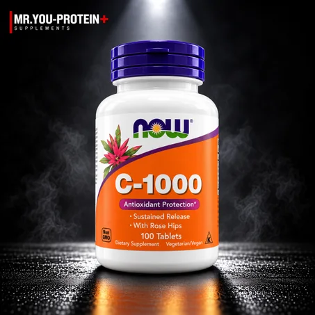 NOW Foods Vitamin C-1000 Sustained Release with Rose Hips – 100 Tablets