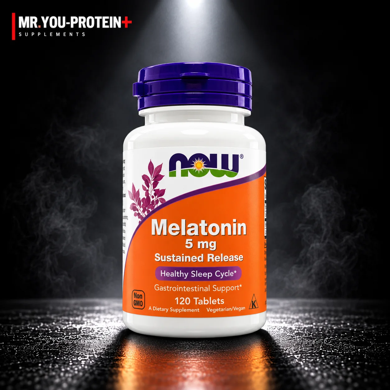 NOW Foods Melatonin 5 mg Sustained Release – 120 Tablets