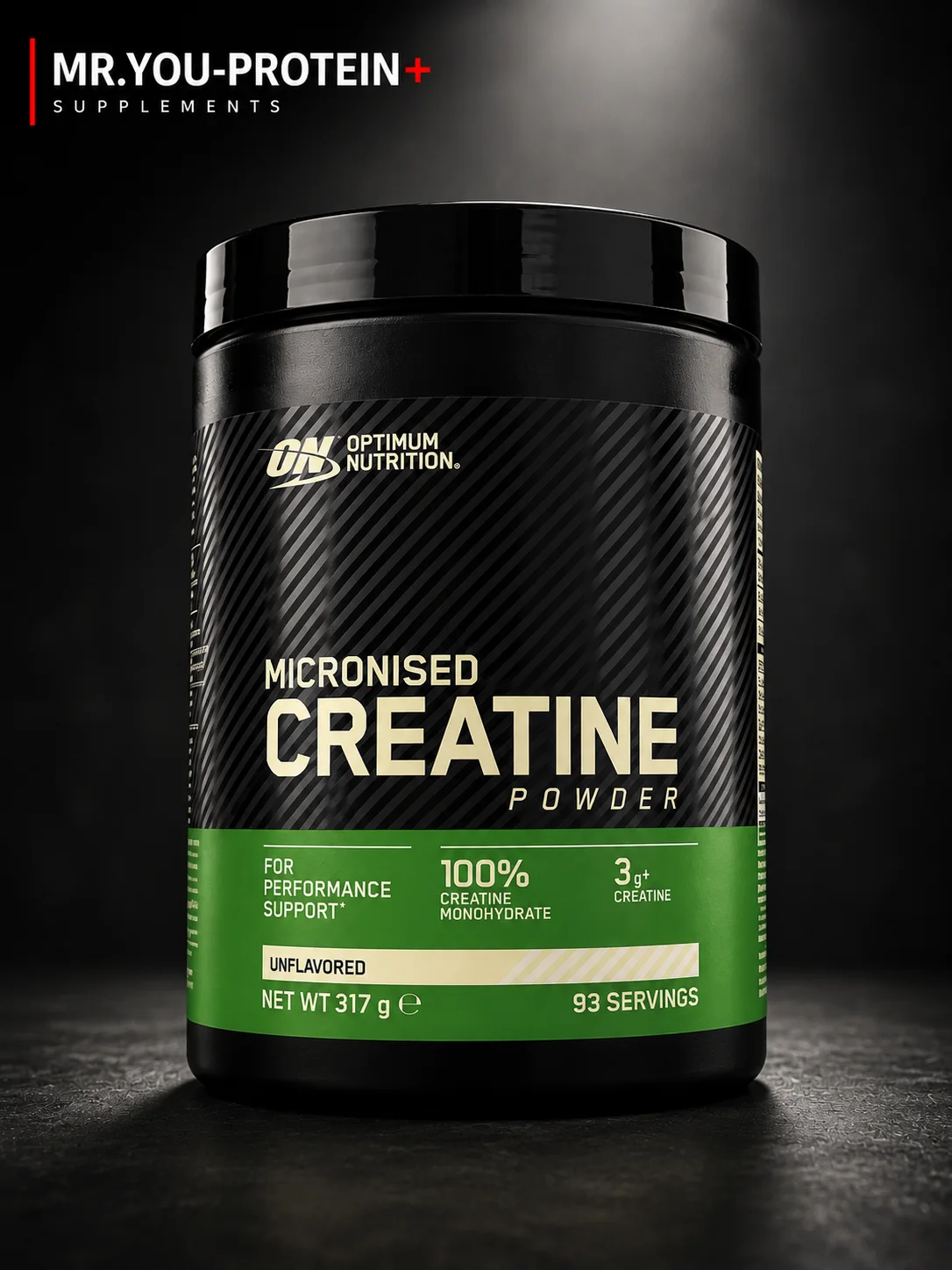 Optimum Nutrition Micronised Creatine Powder – 317 g – 93 Servings