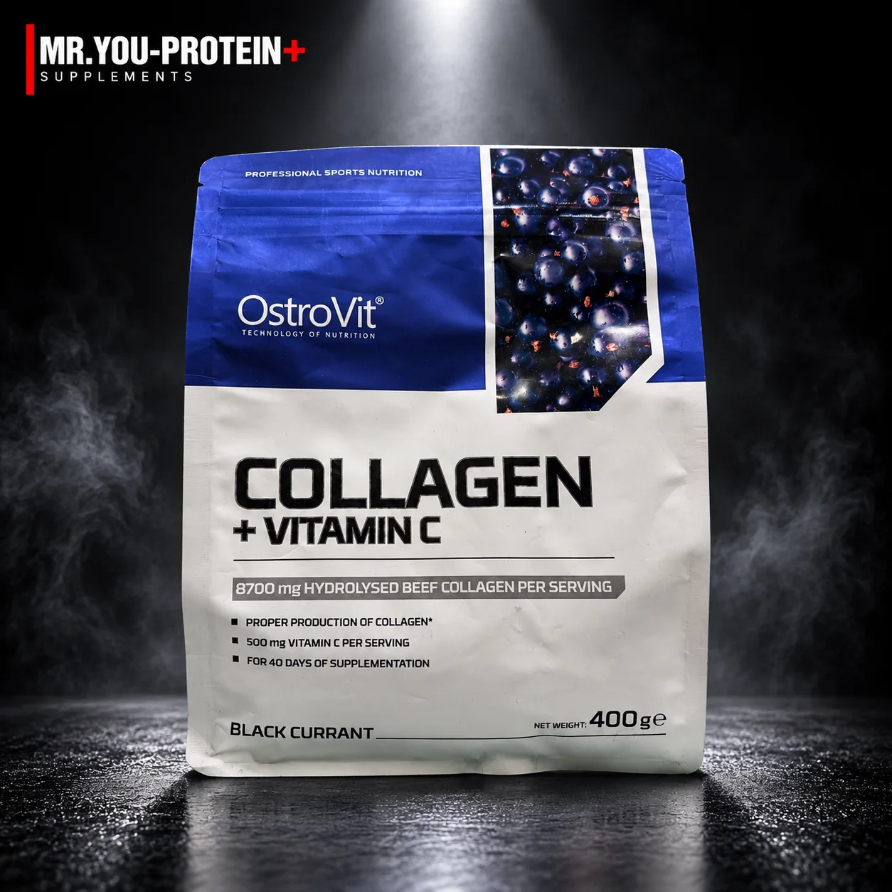 OstroVit Collagen + Vitamin C 400g – Black Currant