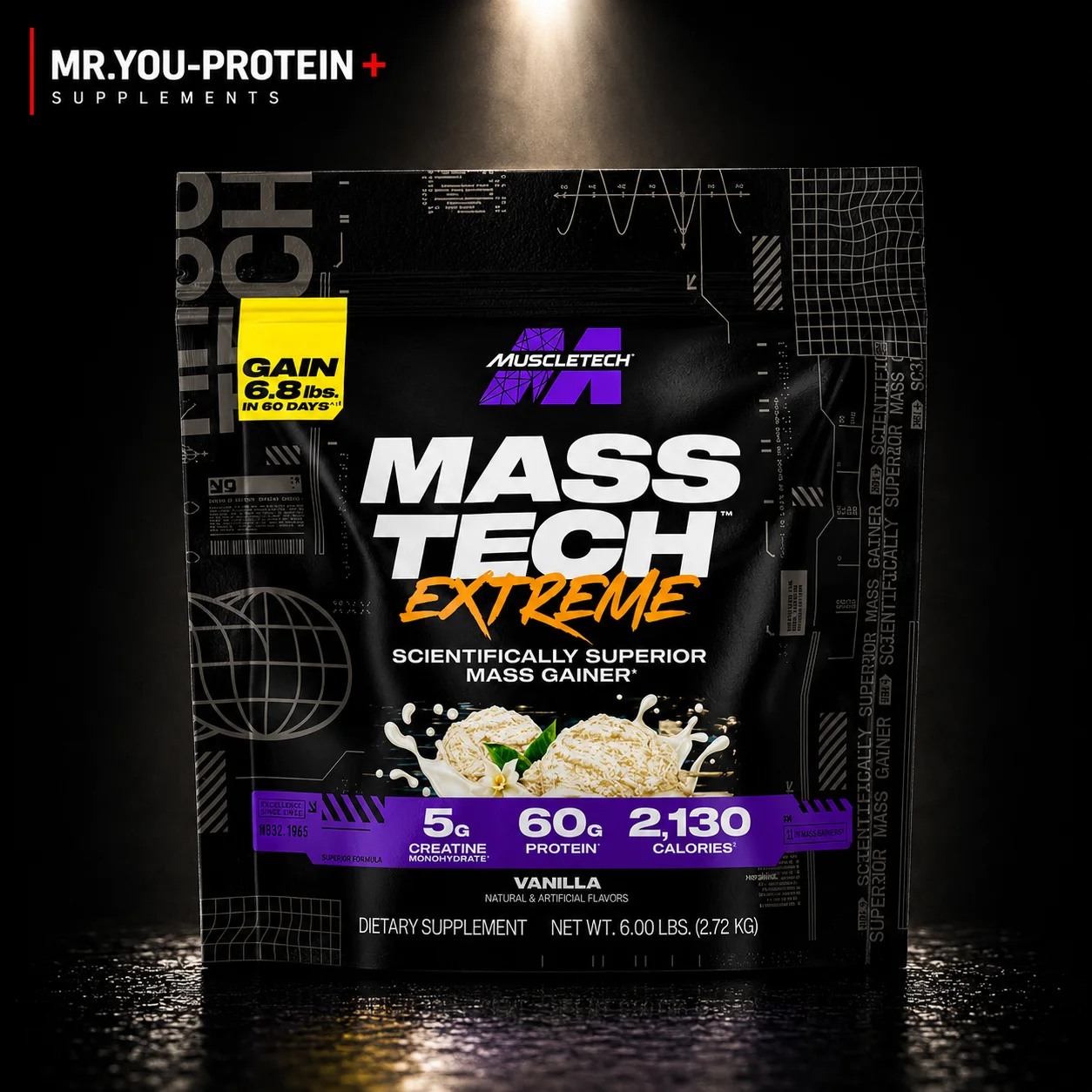 MuscleTech Mass-Tech Extreme 2000 – Vanilla Milkshake 6 lbs