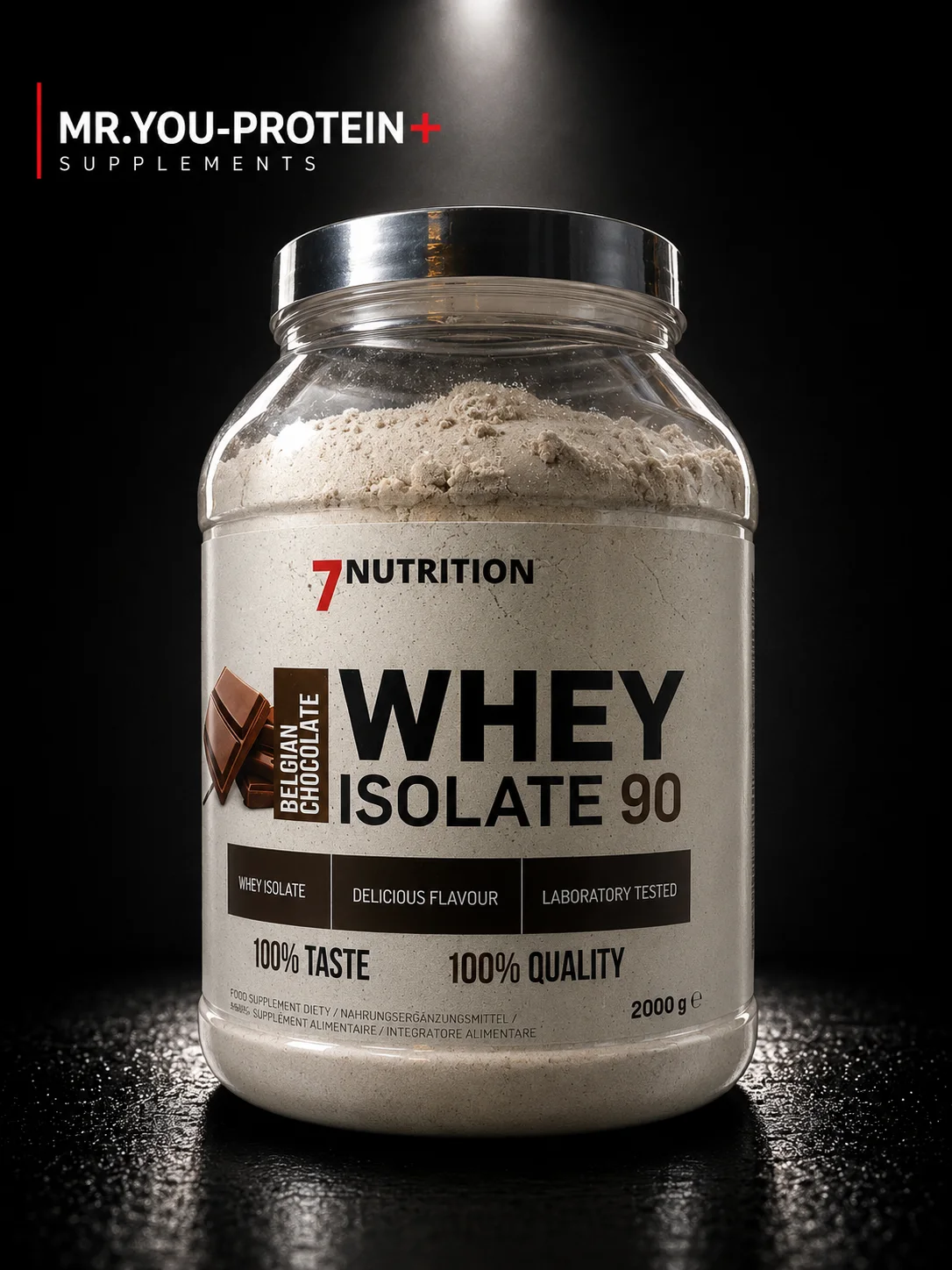 7Nutrition Whey Isolate 90 – 2000 g – Belgian Chocolate