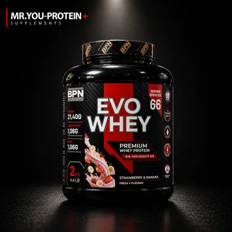 BPN Evo Whey Premium Whey Protein – Strawberry & Banana 2KG