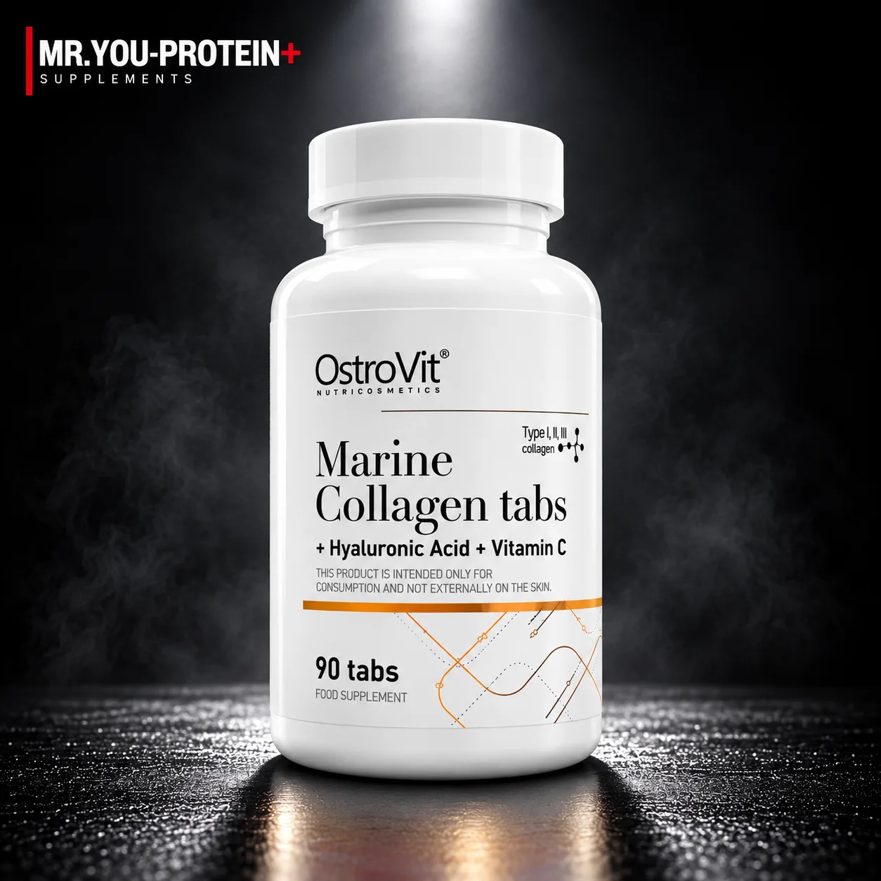OstroVit Marine Collagen + Hyaluronic Acid + Vitamin C 90 Tablets