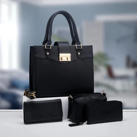 حقيبة يد نسائية أنيقة 4 قطع (Sac à main 4 Pièces) بتصميم عصري