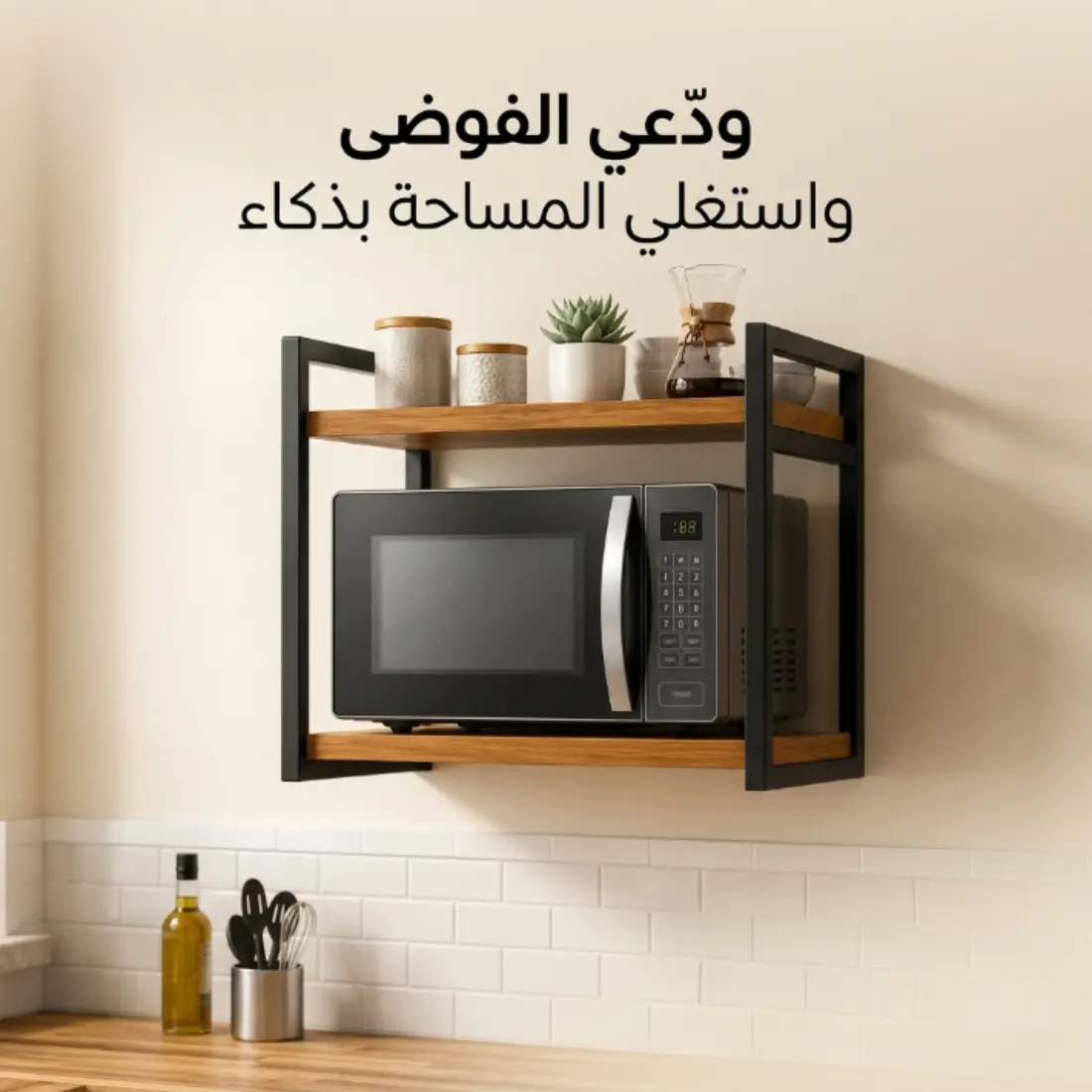 روفوف تنظيم المايكروويف والفرن للمطبخ