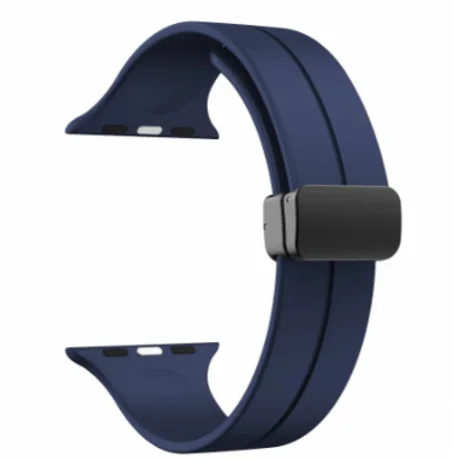 سوار من السيليكون مع إبزيم مغناطيسي لساعة آبل Sport Soft Silicone Magnetic Buckle Apple Watch Band 42/44/45/49mm