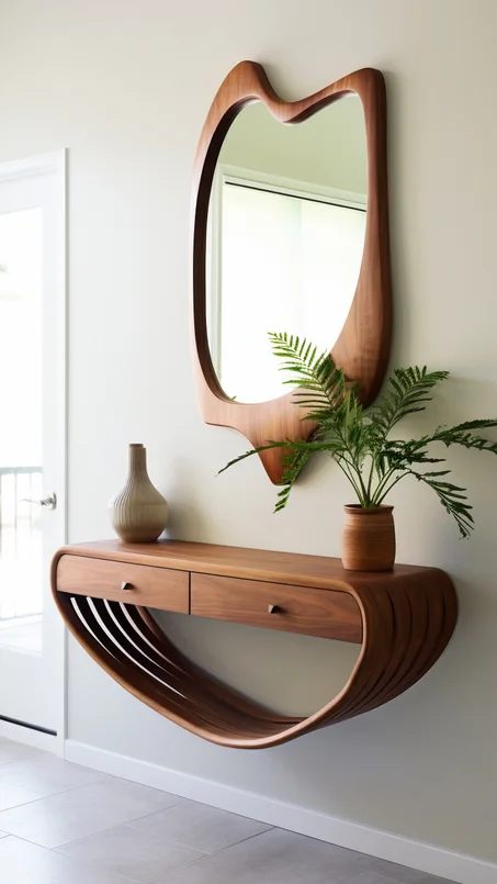 Décoration Miroir en Bois