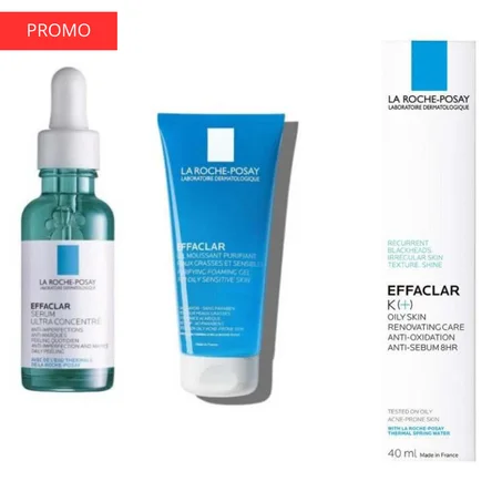 Pack Le Gel Effaclar + Sérum à l’Acide Salicylique Ultra Concentré +Le soin Effaclar K+
