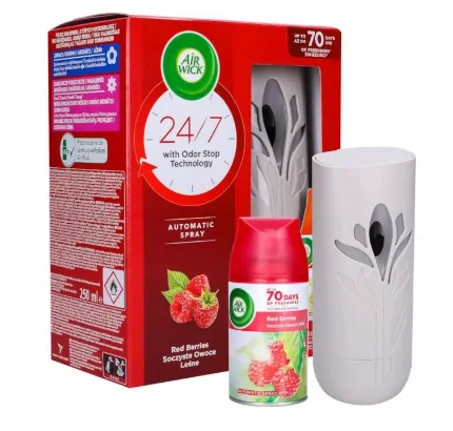 Air Wick Désodorisant Automatique + Une Recharge Fraise 250ml