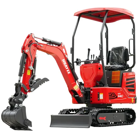 HUAYEE HY14C Mini Excavator – 1.4 Ton Trench Digger with Hydraulic Thumb & Side Swing Boom (USA)