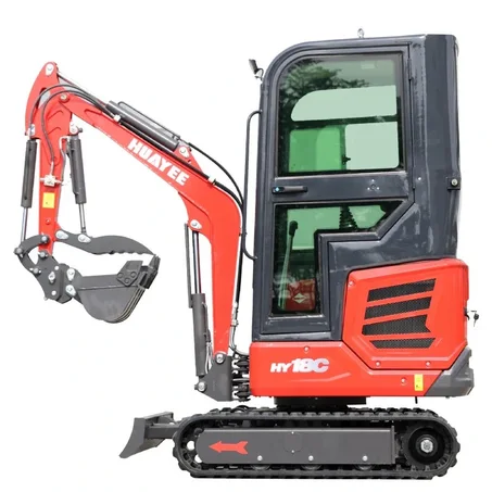 HUAYEE HY18C Mini Excavator – 2 Ton Crawler Digger with Kubota Engine, Enclosed Cab & Hydraulic Thumb (USA)