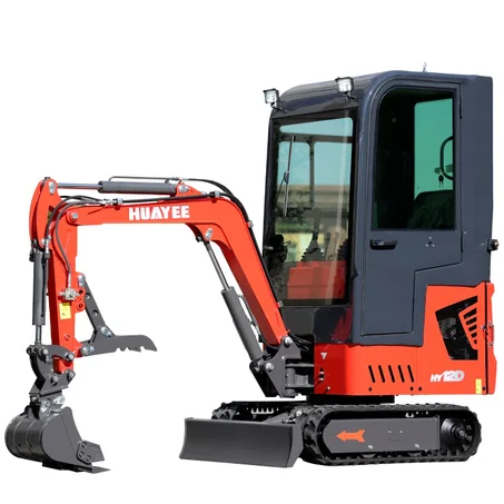 HUAYEE HY12D Mini Excavator – 1.2 Ton Crawler Digger with Briggs & Stratton Engine, Enclosed Cab & Advanced Hydraulics (USA)