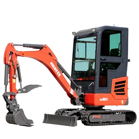 HUAYEE HY20C Mini Excavator – 2 Ton Crawler Digger with Kubota Diesel Engine, Enclosed Cab & Hydraulic Thumb (USA)