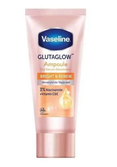 VASELINE GLUTAGLOW AMPOULE DEODORANT BRIGHT AND RENEW 45 ml مزيل العرق تفتيح الابطين