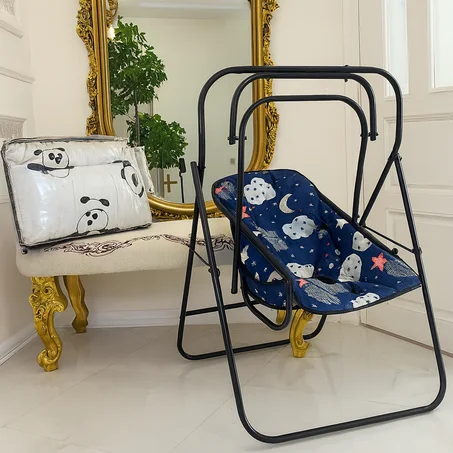 أرجوحة اطفال أزرق ليلي ( الحديد اسود) (M2)