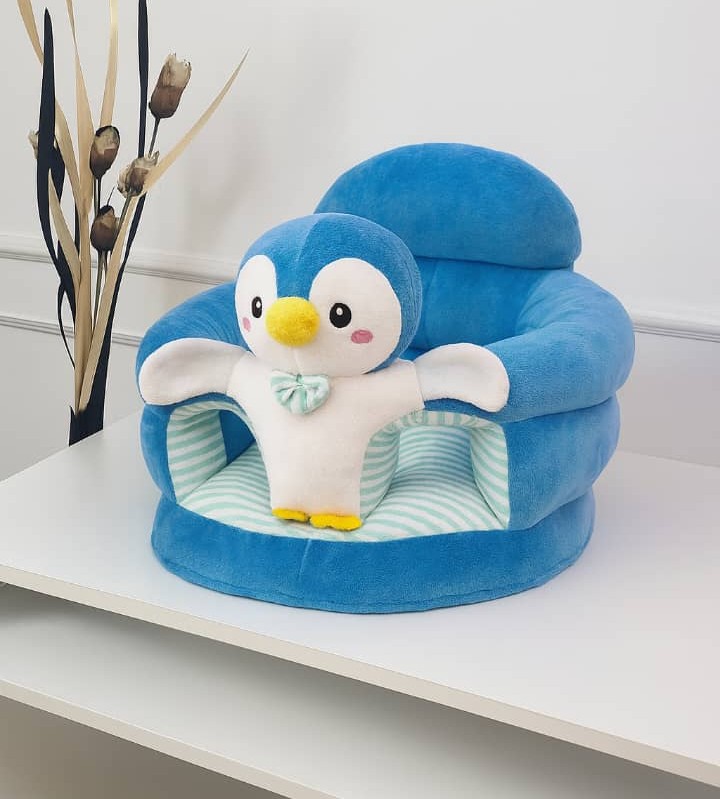 مقعد أطفال مريح على شكل كرسي بطريق ازرق